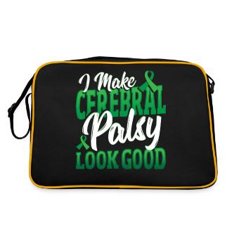 I Make Cerebral Palsy Look Good Cerebral Palsy - Retro Tasche - Schwarz/Gold - Hinten