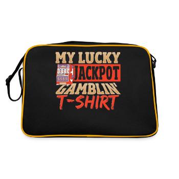 Ma machine à sous porte-bonheur Lucky Jackpot Gamblin' T-shirt - Sac Retro - noir/or - Dos