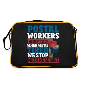 Postal Workers We Don't Stop When We're Tired - Retro Bag - black/gold - Back