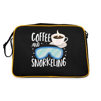 Coffee And Snorkeling Snorkel Dive Scuba Diving - Retro Bag - black/gold - Back