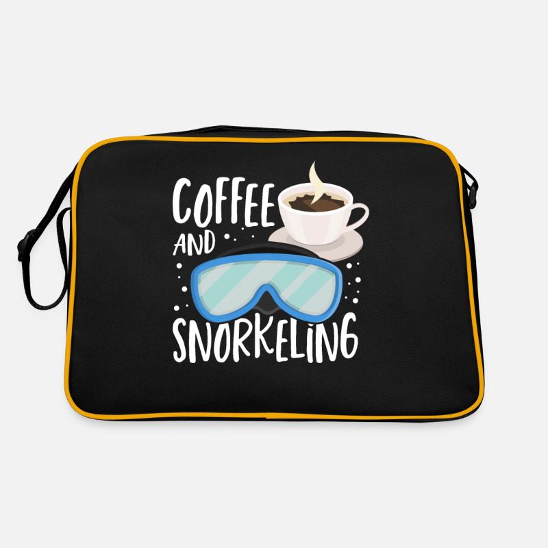 Coffee And Snorkeling Snorkel Dive Scuba Diving Retro Bag