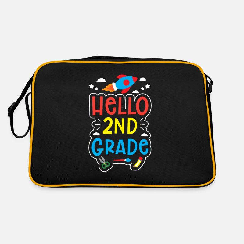 Hello 2nd Class Second Class Second Grader Retro Bag