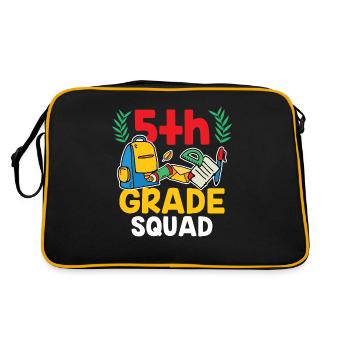 Équipe de 5 classes École de cinquième année - Sac Retro - noir/or - Dos