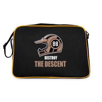 Motocross helmet Destroy The Descent - Retro Bag - black/gold - Back