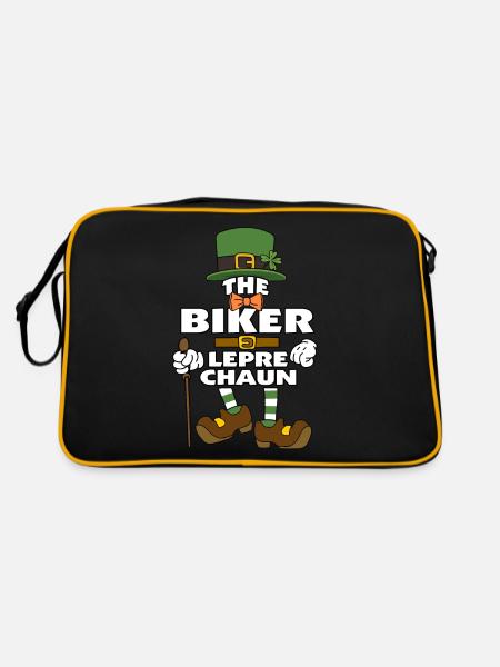 Le Motard Leprechaun St Patrick’s Day - Sac Retro - noir/or - Dos