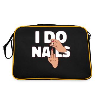 manucure vernis à ongles dessin animé art - Sac Retro - noir/or - Dos