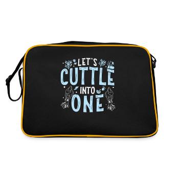 Funny Let's Cuttle Into One Squid Joke - Retro Bag - black/gold - Back