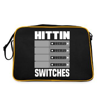 Hittin' Switches Network Admin - Retro Tasche - Schwarz/Gold - Hinten