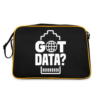 Got Data? Network Admin - Retro Tasche - Schwarz/Gold - Hinten