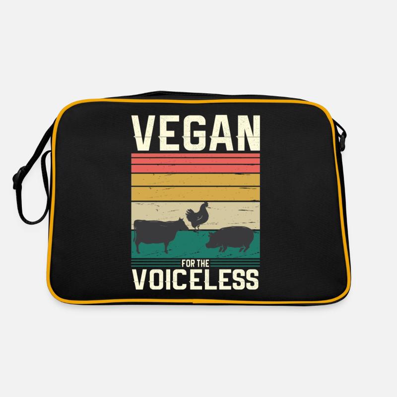 Vegan Fleischlos Tierlieb & Veganer Retro Tasche