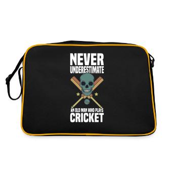 Joueur de cricket Sport Batte de cricket - Sac Retro - noir/or - Dos