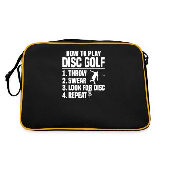 Discgolf Putter Frisbee - Retro Bag - black/gold - Back