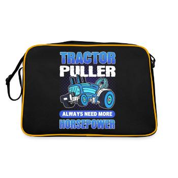 Tractor ziehen Traktor ziehen Traktorziehen Truck - Retro Tasche - Schwarz/Gold - Hinten
