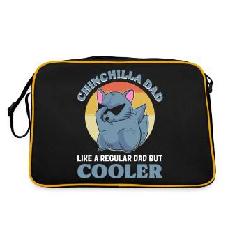 Chinchilla Dad Like A Regular Dad But Cooler - Retro Bag - black/gold - Back