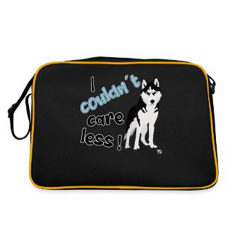 I couldn't care less. grim funny dogs - Retro Bag - black/gold - Back