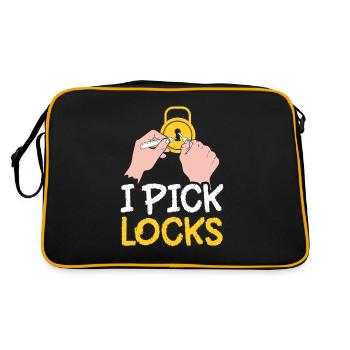 I Crack Locks Lock Lock Picking Cracker - Retro Bag - black/gold - Back