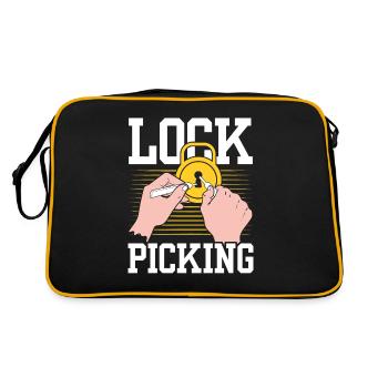 Crochetage de serrure Cracker Crack Lock Lockpicking - Sac Retro - noir/or - Dos
