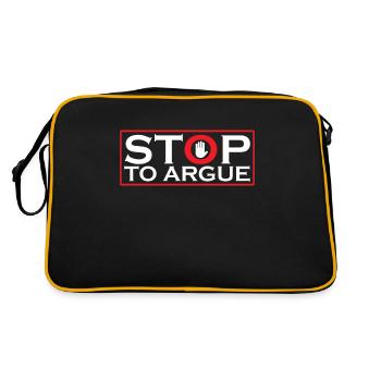 Arrêtez d’argumenter - Sac Retro - noir/or - Dos