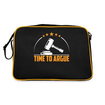 Il est temps de plaider l’avocat argumenter - Sac Retro - noir/or - Dos
