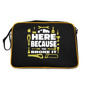 Funny Maintenance Worker Quote - Retro Bag - black/gold - Back