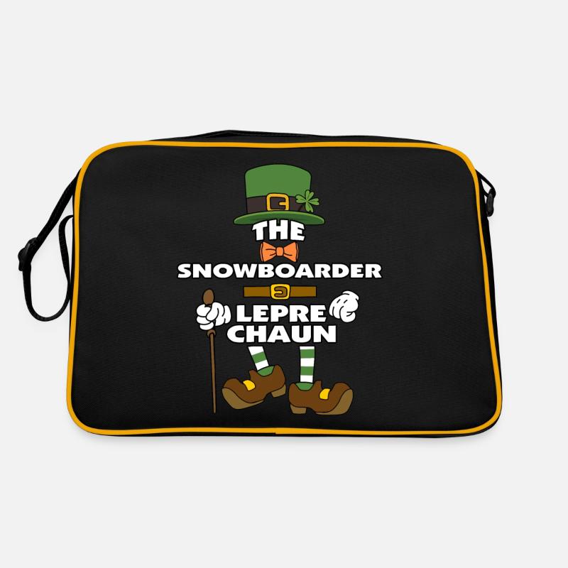 Le Snowboarder Leprechaun St Patrick’s Day Sac Retro