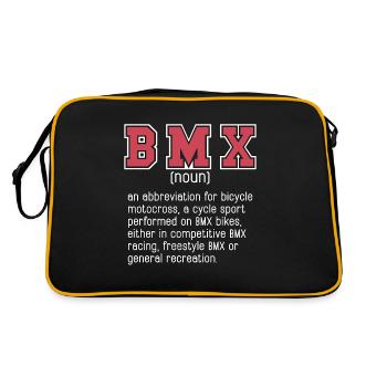 BMX Racing BMX An Abbreviation For Bicycle Racing - Retro Bag - black/gold - Back