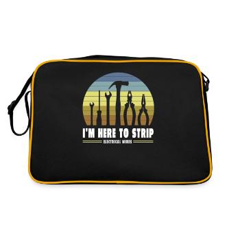 Mechanic Electrician Craftsman - Retro Bag - black/gold - Back