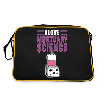 I Love Mortuary Science Mortician Funeral Director - Retro Bag - black/gold - Back