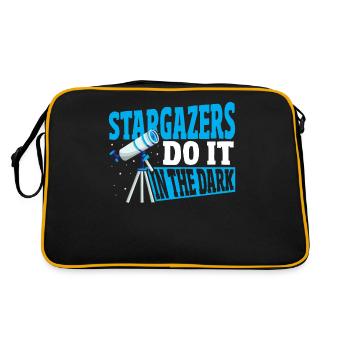 Stargazers Do It In The Dark Stargazing Astronomy - Retro Bag - black/gold - Back
