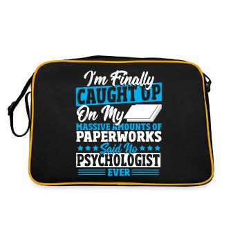 Psychologist Psychology Psych Therapist - Retro Bag - black/gold - Back