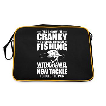 Ja, ich weiß, dass ich schrullig bin, aber ich geh - Retro Tasche - Schwarz/Gold - Hinten
