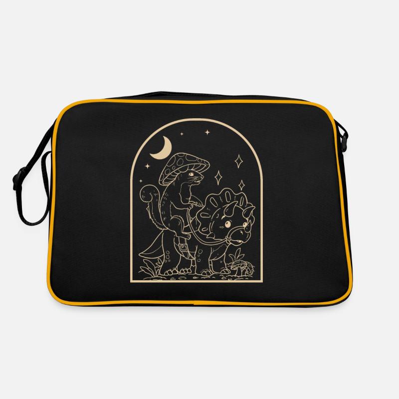 Cottagecore Squirrel - Retro Bag - black/gold