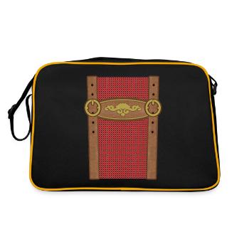 Remplacement de maillot bavarois Lederhosen Lausbua Bavarois - Sac Retro - noir/or - Dos