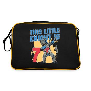 Knight Birthday 7th Knight Birthday Party - Retro Bag - black/gold - Back