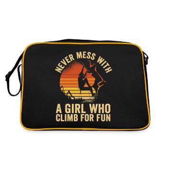 Rock Climbing For Rock Climber Mountain Climbing - Retro Bag - black/gold - Back
