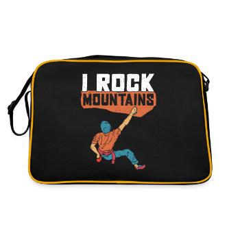 Rock Climbing For Rock Climber Mountain Climbing - Retro Bag - black/gold - Back