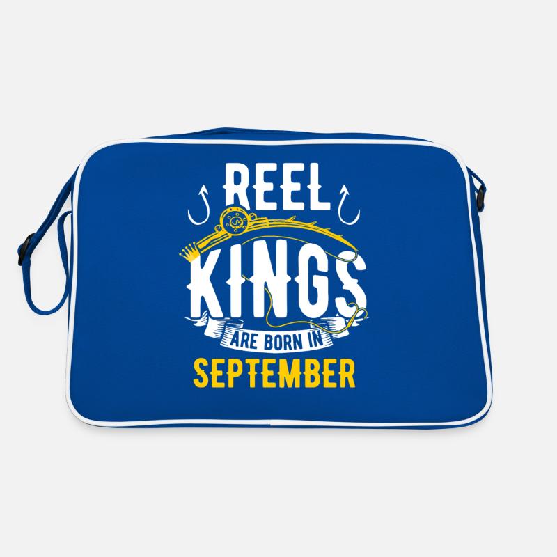Les rois des moulinets sont nés en septembre Anniversaire de pêche Sac Retro