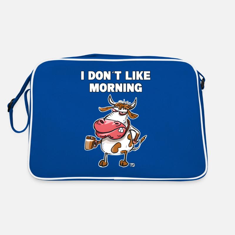 Dont like morning Grumpy Funny Cow Retro Bag