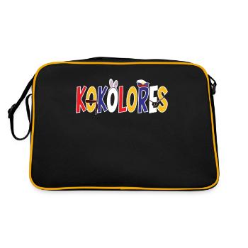 Karneval Ich mach Kokolores - Retro Tasche - Schwarz/Gold - Hinten