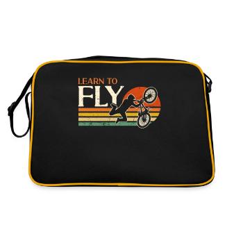 BMX Racing Learn To Fly Retro Bicycle BMX Rider - Retro Bag - black/gold - Back
