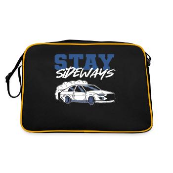 Stay Sideways Drifting Car Racing - Retro Bag - black/gold - Back