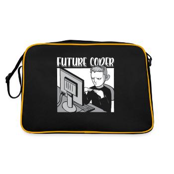 Future Coder IT Student Programmer Coding - Retro Bag - black/gold - Back