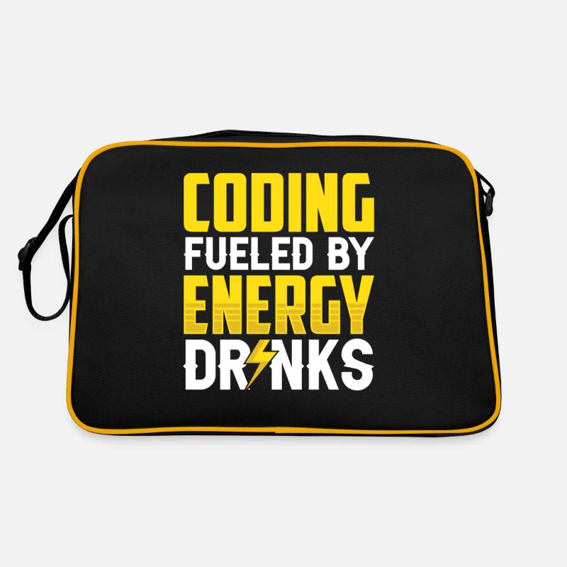 Programmieren Mit Energydrinks Coding Code Coder Retro Tasche