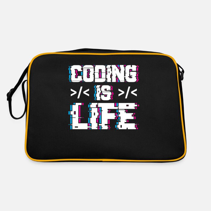 Coding Ist Leben Programmierer Coder Code Retro Tasche