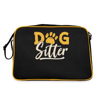 Dog Sitter Dog Sitting Dog Sitting - Retro Bag - black/gold - Back