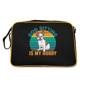 Dog Sitting is My Hobby Dog Sitting Sitter - Retro Bag - black/gold - Back