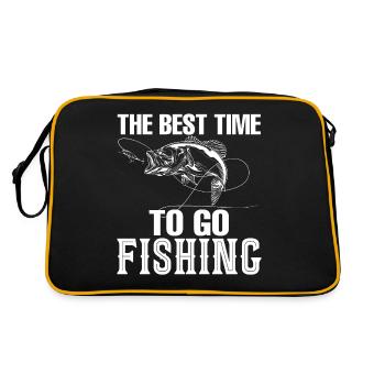 Le meilleur moment pour pêcher - - Sac Retro - noir/or - Dos