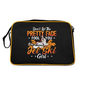 Jet Skiing Don't Let The Pretty Face Water Sports - Retro Bag - black/gold - Back