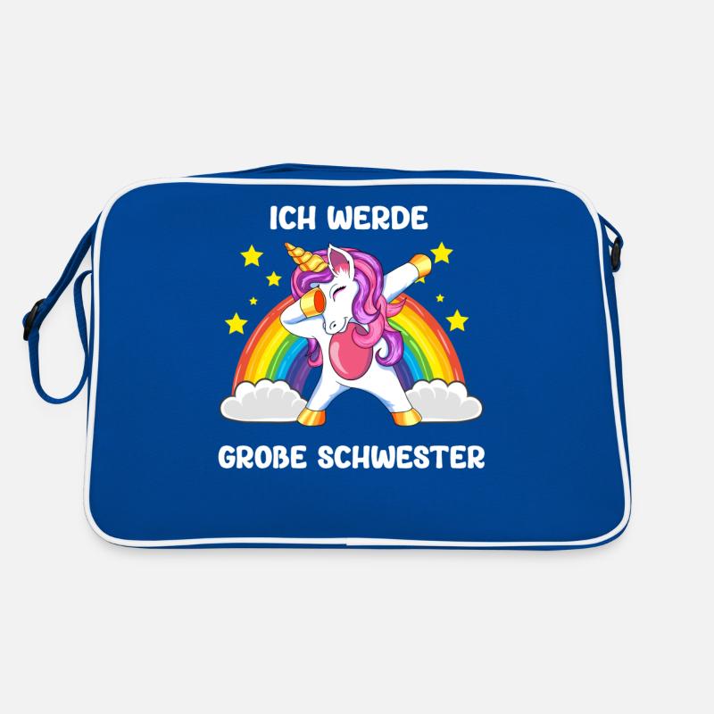 Einzelkind Tochter Ich Werde Große Schwester Retro Tasche