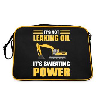 It's Not Leaking Oil It's Sweating Power Excavator - Retro Bag - black/gold - Back